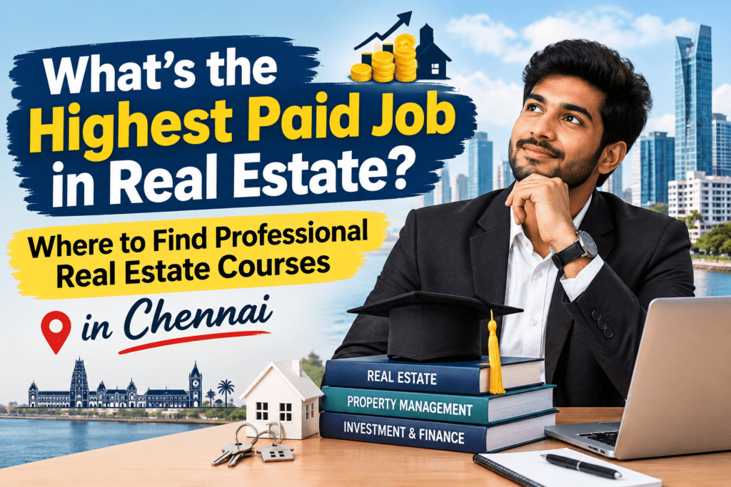 What’s the Highest Paid Job in Real Estate? Where to Find Professional Real Estate Courses in Chennai